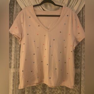 GAP Factory Women's Multicolor Star Print V-Neck Tee